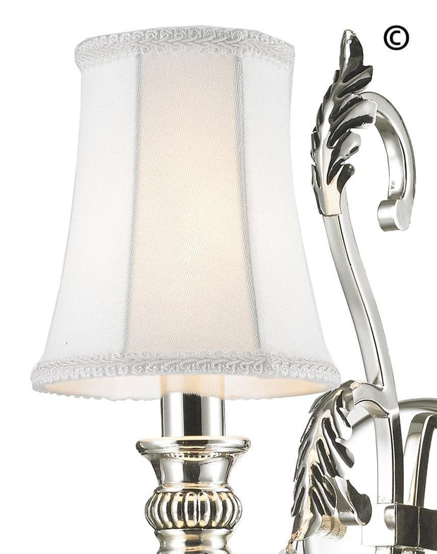 ARIA - Hampton Single Arm Wall Sconce - Silver Plated - Designer Chandelier 
