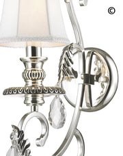 ARIA - Hampton Single Arm Wall Sconce - Silver Plated - Designer Chandelier 