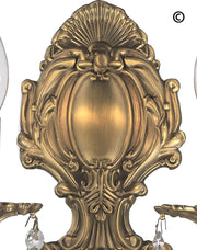 AMERICANA 2 Light Wall Sconce - Victorian - Brass Finish - Designer Chandelier 