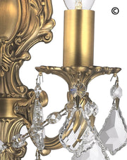 AMERICANA 2 Light Wall Sconce - Victorian - Brass Finish - Designer Chandelier 