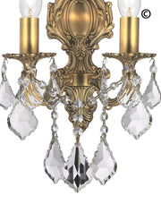 AMERICANA 2 Light Wall Sconce - Victorian - Brass Finish - Designer Chandelier 