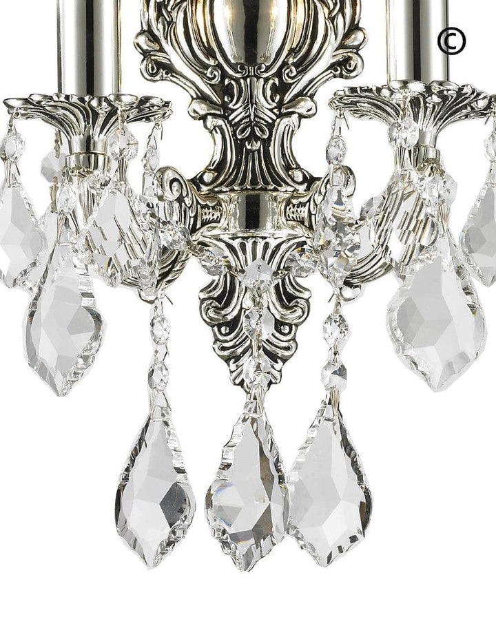 AMERICANA 2 Light Wall Sconce - Victorian - Silver Plated - Designer Chandelier 