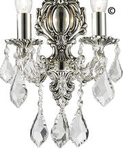 AMERICANA 2 Light Wall Sconce - Victorian - Silver Plated - Designer Chandelier 