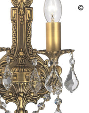 AMERICANA 2 Light Wall Sconce - Edwardian - Brass Finish - Designer Chandelier 