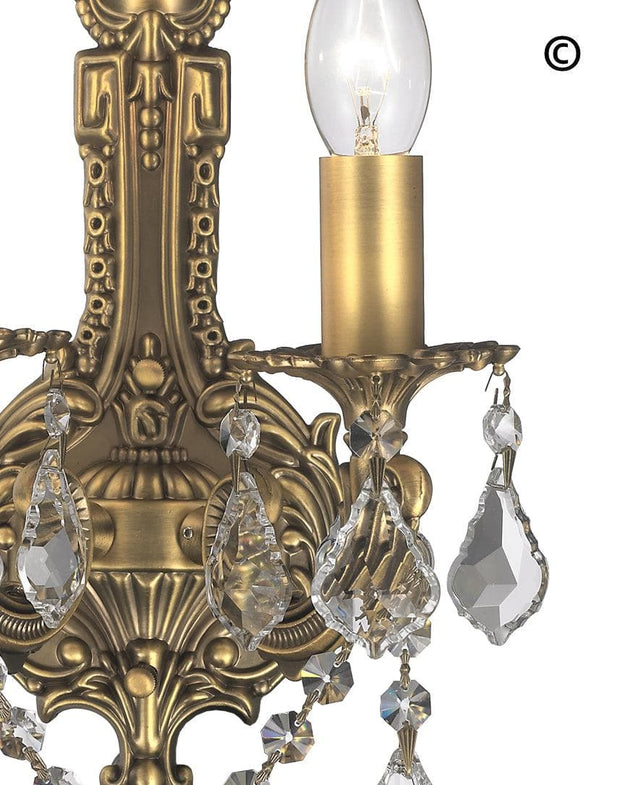 AMERICANA 2 Light Wall Sconce - Edwardian - Brass Finish - Designer Chandelier 