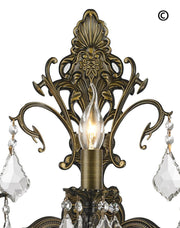 AMERICANA 3 Light Wall Sconce - Antique Bronze Style - Designer Chandelier 