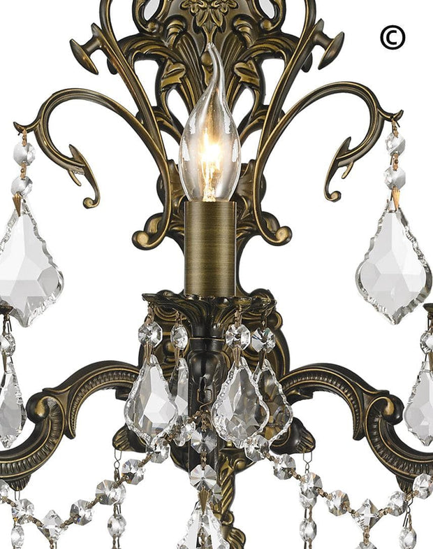 AMERICANA 3 Light Wall Sconce - Antique Bronze Style - Designer Chandelier 