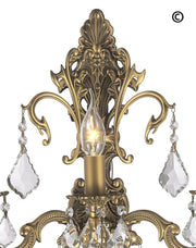 AMERICANA 3 Light Wall Sconce - Brass Finish - Designer Chandelier 