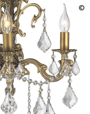 AMERICANA 3 Light Wall Sconce - Brass Finish - Designer Chandelier 