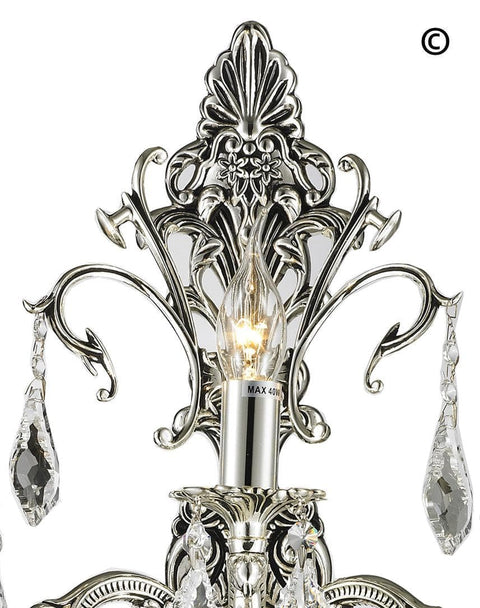 AMERICANA 3 Light Wall Sconce - Silver Plated - Designer Chandelier 