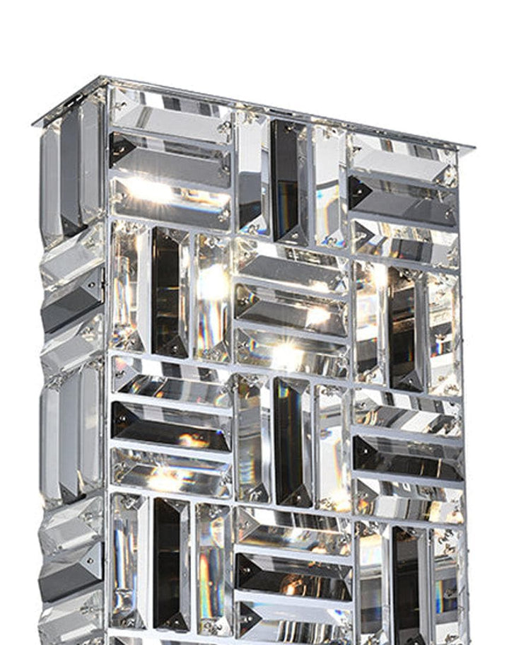 Aurora - NewYork Wall Sconce - Rectangle - Height:49cm - Chrome