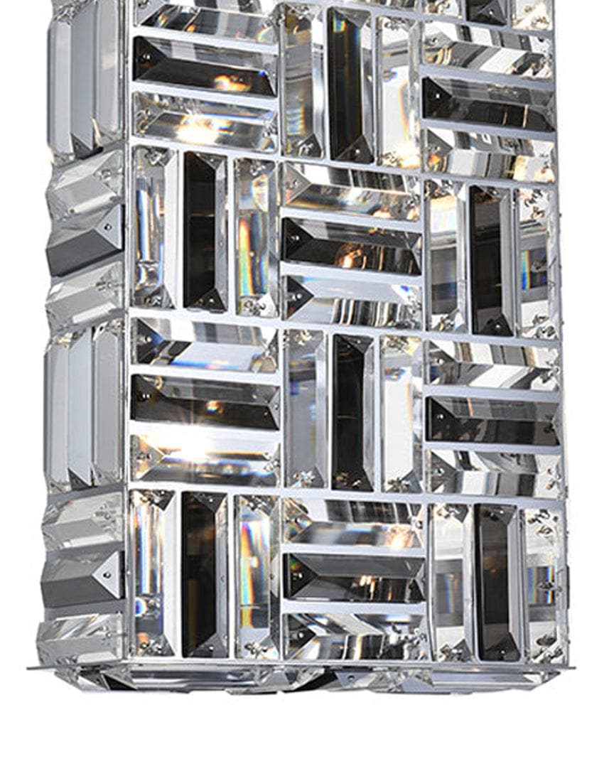 Aurora - NewYork Wall Sconce - Rectangle - Height:49cm - Chrome