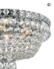 NewYork Empress - Flush Mount Basket Chandelier - Chrome - W:40cm - Designer Chandelier 