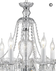 Bohemian Brilliance 7 Arm Crystal Chandelier- CHROME - Designer Chandelier 