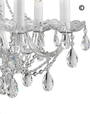 Bohemian Brilliance 7 Arm Crystal Chandelier- CHROME - Designer Chandelier 
