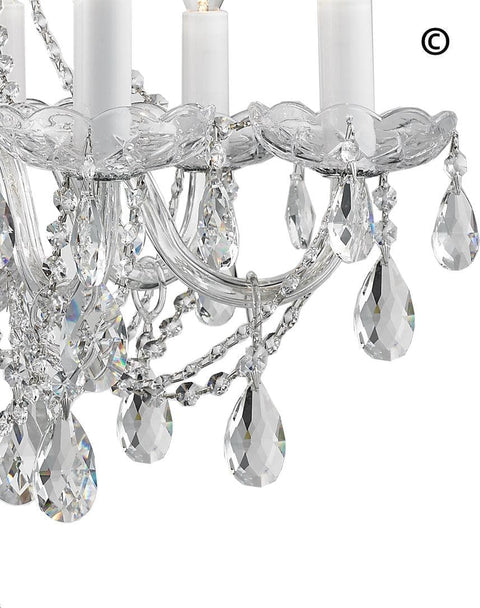 Bohemian Brilliance 7 Arm Crystal Chandelier- CHROME - Designer Chandelier 