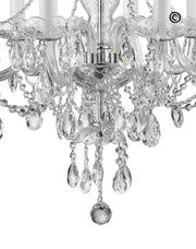 Bohemian Brilliance 7 Arm Crystal Chandelier- CHROME - Designer Chandelier 