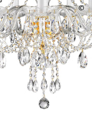 Bohemian Brilliance 7 Arm Crystal Chandelier- GOLD - Designer Chandelier 