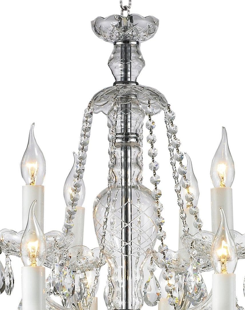 Bohemian Brilliance 12 Arm Crystal Chandelier- CHROME - Designer Chandelier 