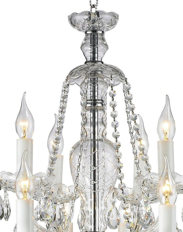 Bohemian Brilliance 12 Arm Crystal Chandelier- CHROME - Designer Chandelier 