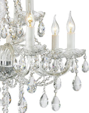 Bohemian Brilliance 12 Arm Crystal Chandelier- CHROME - Designer Chandelier 