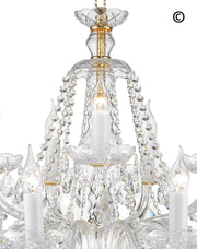 Bohemian Brilliance 15 Arm Crystal Chandelier- GOLD - Designer Chandelier 