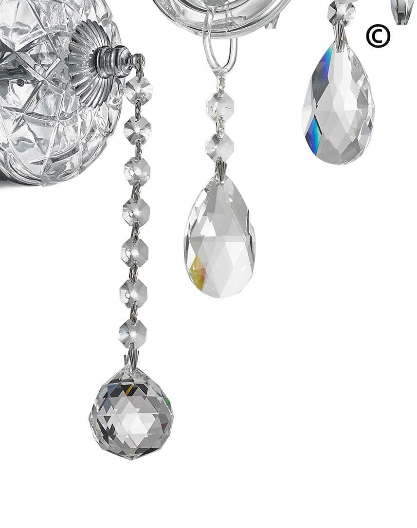 Bohemian Elegance Single Arm Wall Light Sconce- CHROME - Designer Chandelier 