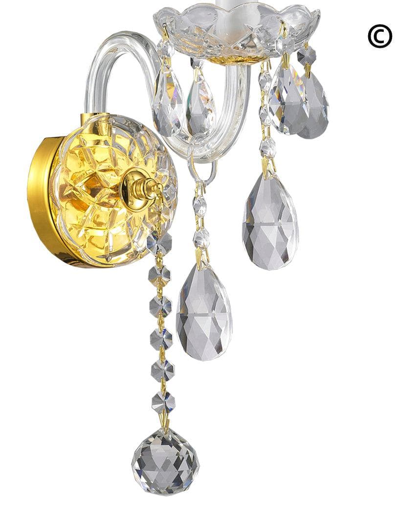 Bohemian Elegance Single Arm Wall Light Sconce - GOLD - Designer Chandelier 