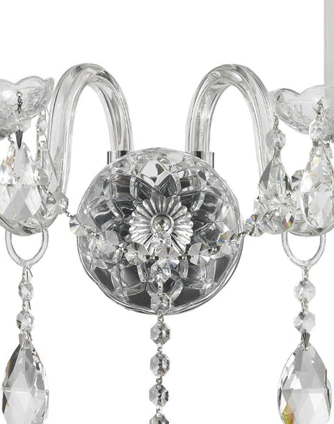 Bohemian Elegance Double Arm Wall Light Sconce - CHROME - Designer Chandelier 