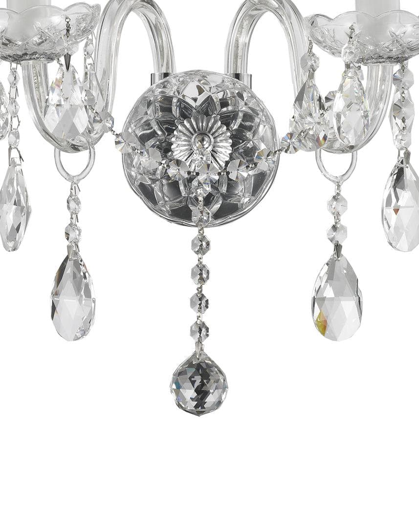 Bohemian Elegance Double Arm Wall Light Sconce - CHROME - Designer Chandelier 