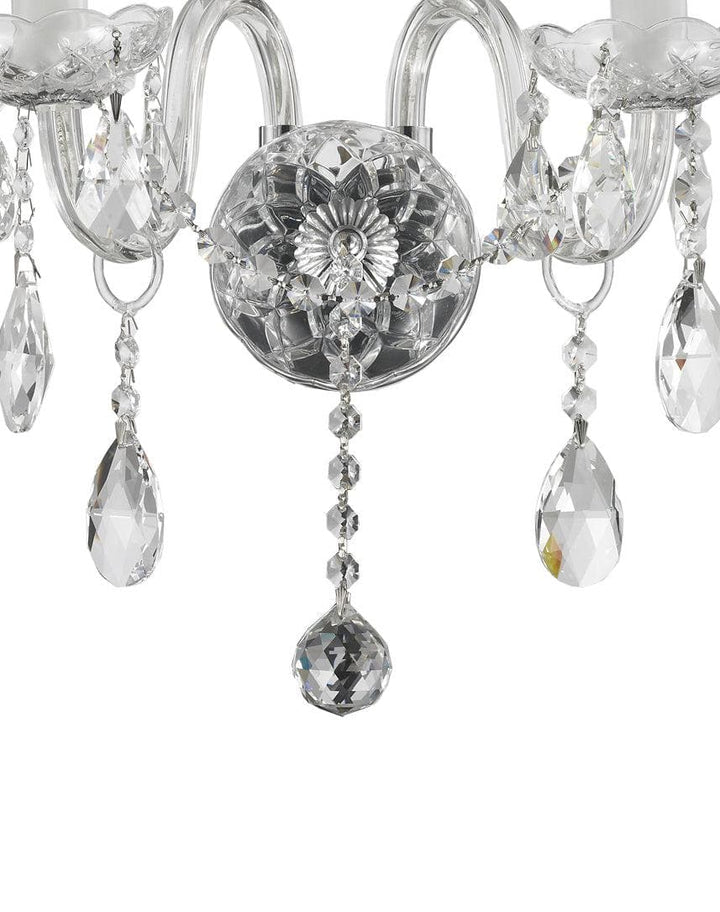 Bohemian Elegance Double Arm Wall Light Sconce - CHROME - Designer Chandelier 