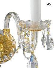 Bohemian Elegance Double Arm Wall Light Sconce - GOLD - Designer Chandelier 