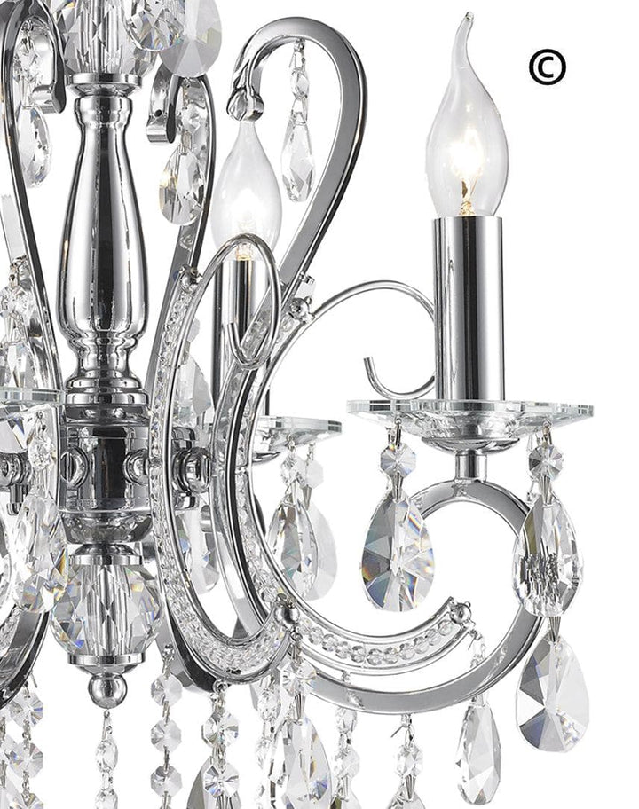 NewYork Princess 4 Arm Chandelier - W:42cm - Designer Chandelier 