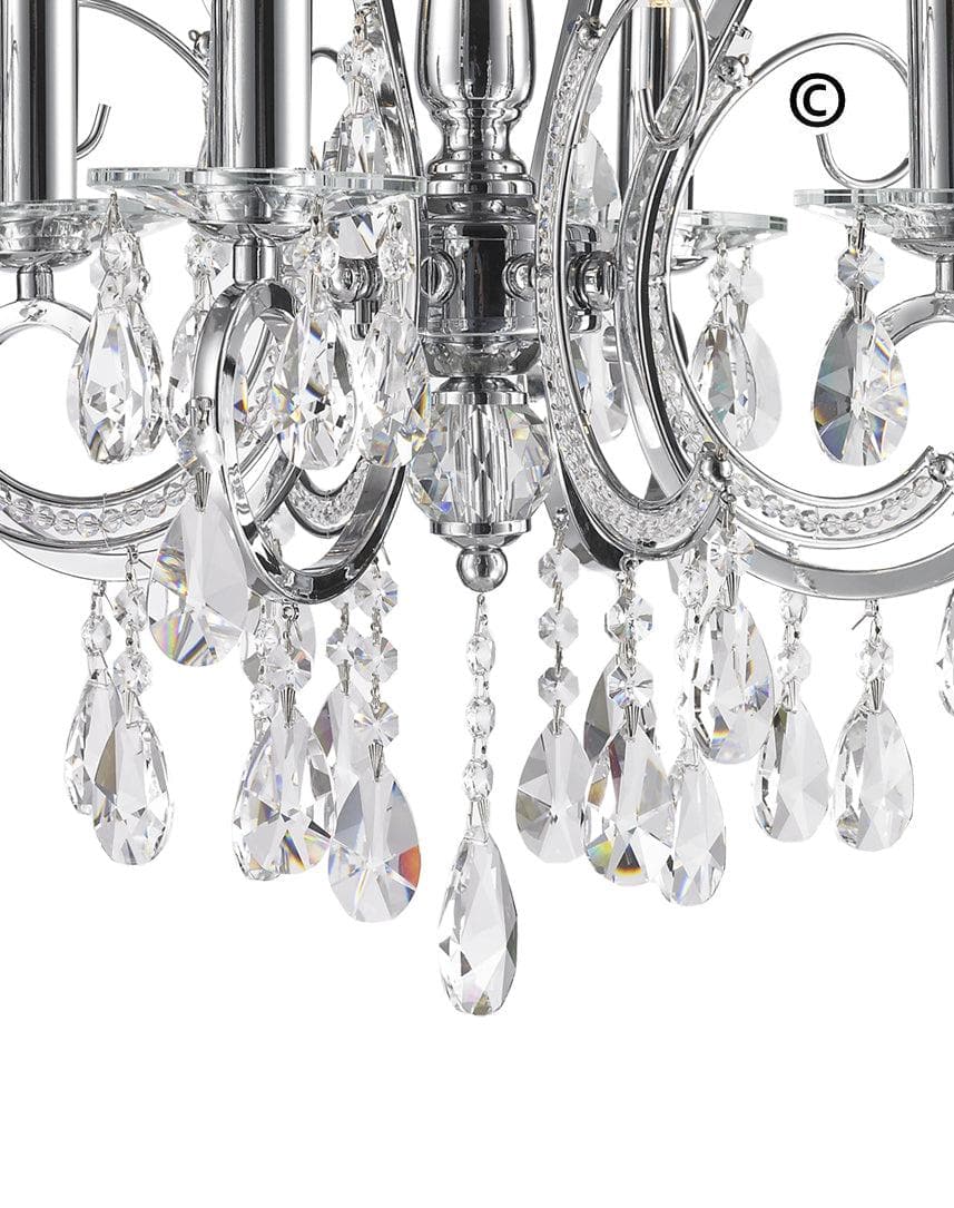 NewYork Princess 4 Arm Chandelier - W:42cm - Designer Chandelier 