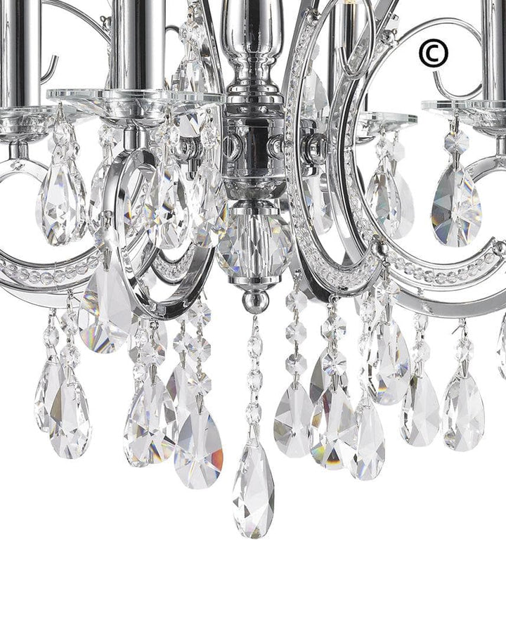 NewYork Princess 4 Arm Chandelier - W:42cm - Designer Chandelier 