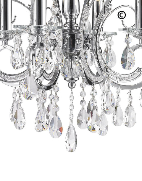 NewYork Princess 4 Arm Chandelier - W:42cm - Designer Chandelier 