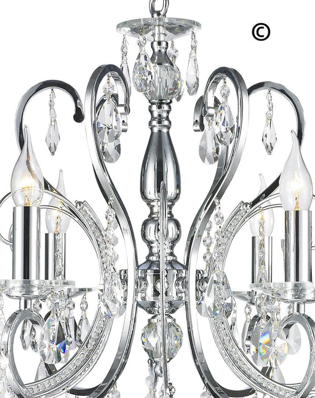 NewYork Princess 6 Arm Chandelier - W:62 - Designer Chandelier 