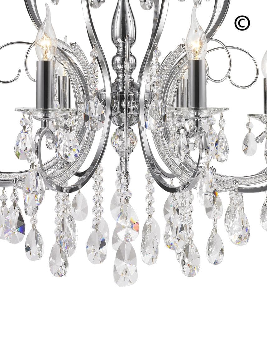 NewYork Princess 8 Arm Chandelier - W:70 - Designer Chandelier 