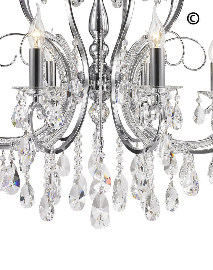 NewYork Princess 8 Arm Chandelier - W:70 - Designer Chandelier 