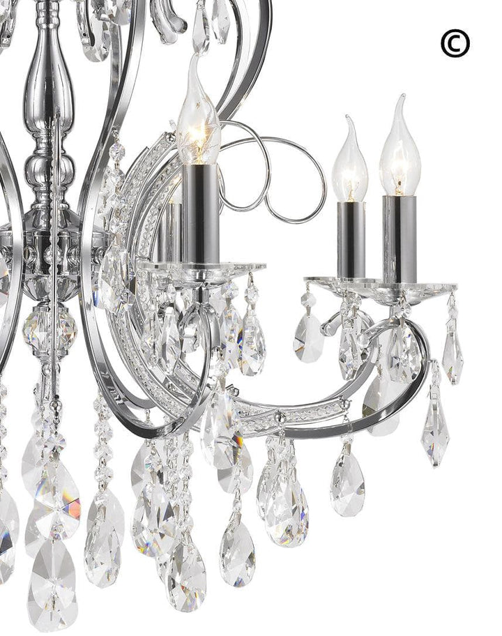 NewYork Princess 8 Arm Chandelier - W:70 - Designer Chandelier 
