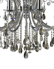 NewYork Princess 10 Arm Chandelier - SMOKE - W:90 - Designer Chandelier 