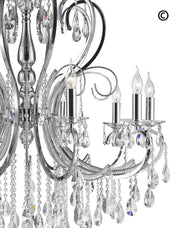 NewYork Princess 10 Arm Chandelier -  W:90 - Designer Chandelier 