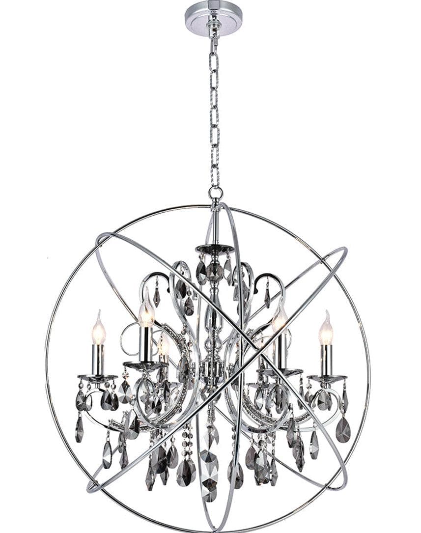 NewYork Princess ORB Outer - 6 Arm Chandelier - SMOKE - W:62 - Designer Chandelier Australia