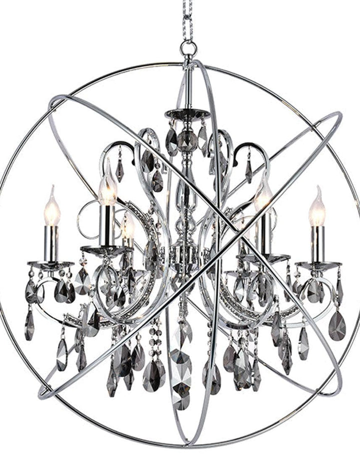 NewYork Princess ORB Outer - 6 Arm Chandelier - SMOKE - W:62 - Designer Chandelier Australia