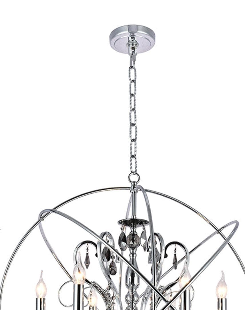 NewYork Princess ORB Outer - 6 Arm Chandelier - SMOKE - W:62 - Designer Chandelier Australia