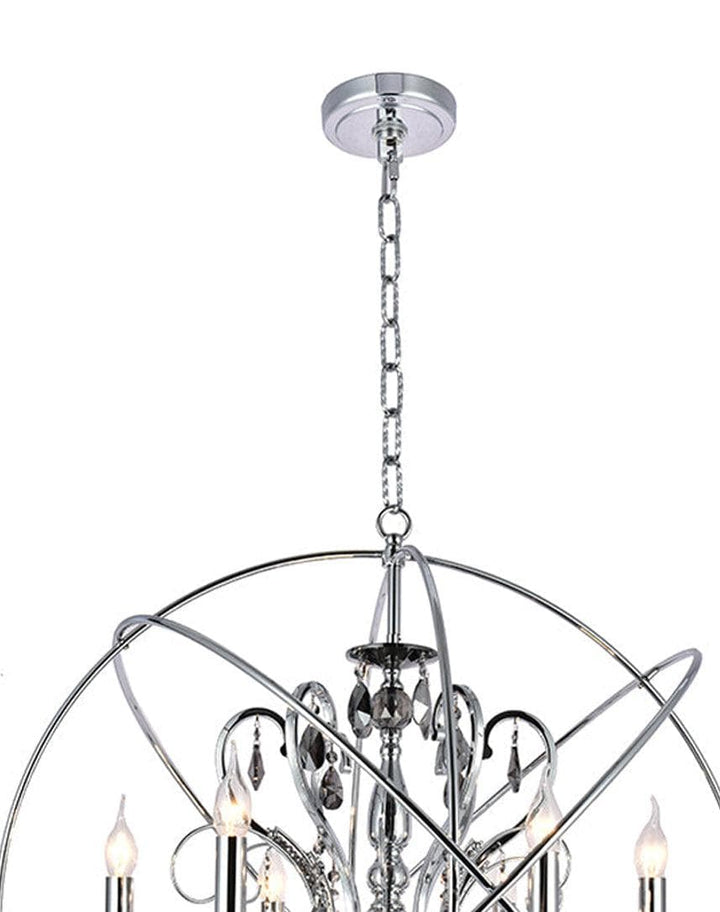 NewYork Princess ORB Outer - 6 Arm Chandelier - SMOKE - W:62 - Designer Chandelier Australia