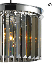 NewYork Oasis Open Ring Chandelier- Smoke Finish - W:30cm - Designer Chandelier 