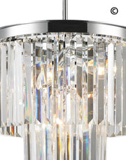 NewYork Oasis Chandelier- 2 Layer - Clear Finish - W:40cm - Designer Chandelier 