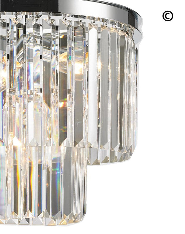 NewYork Oasis Chandelier- 2 Layer - Clear Finish - W:40cm - Designer Chandelier 