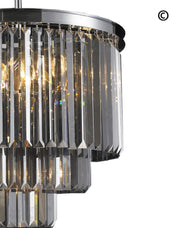 NewYork Oasis Chandelier- 3 Layer - Smoke Finish - W:50cm - Designer Chandelier 